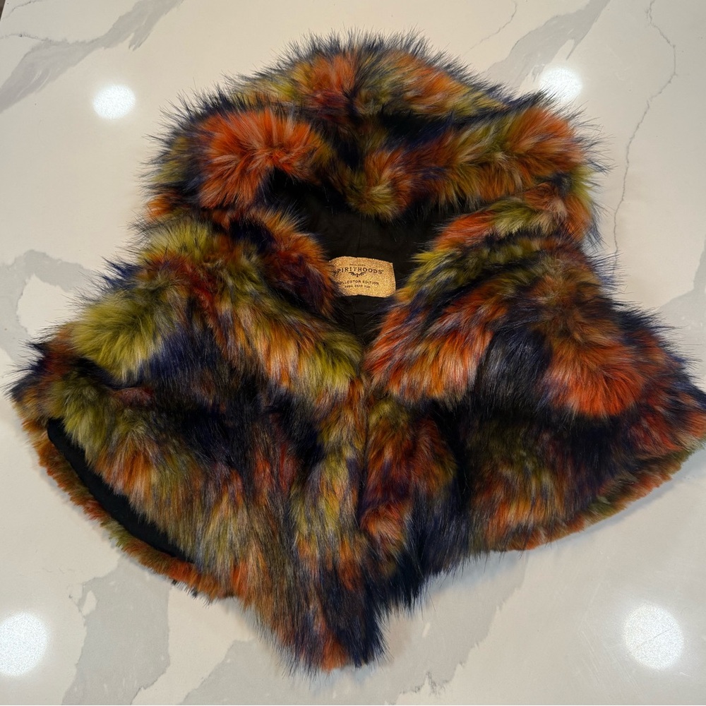 Spirit Hoods- Faux Fur Shawl
